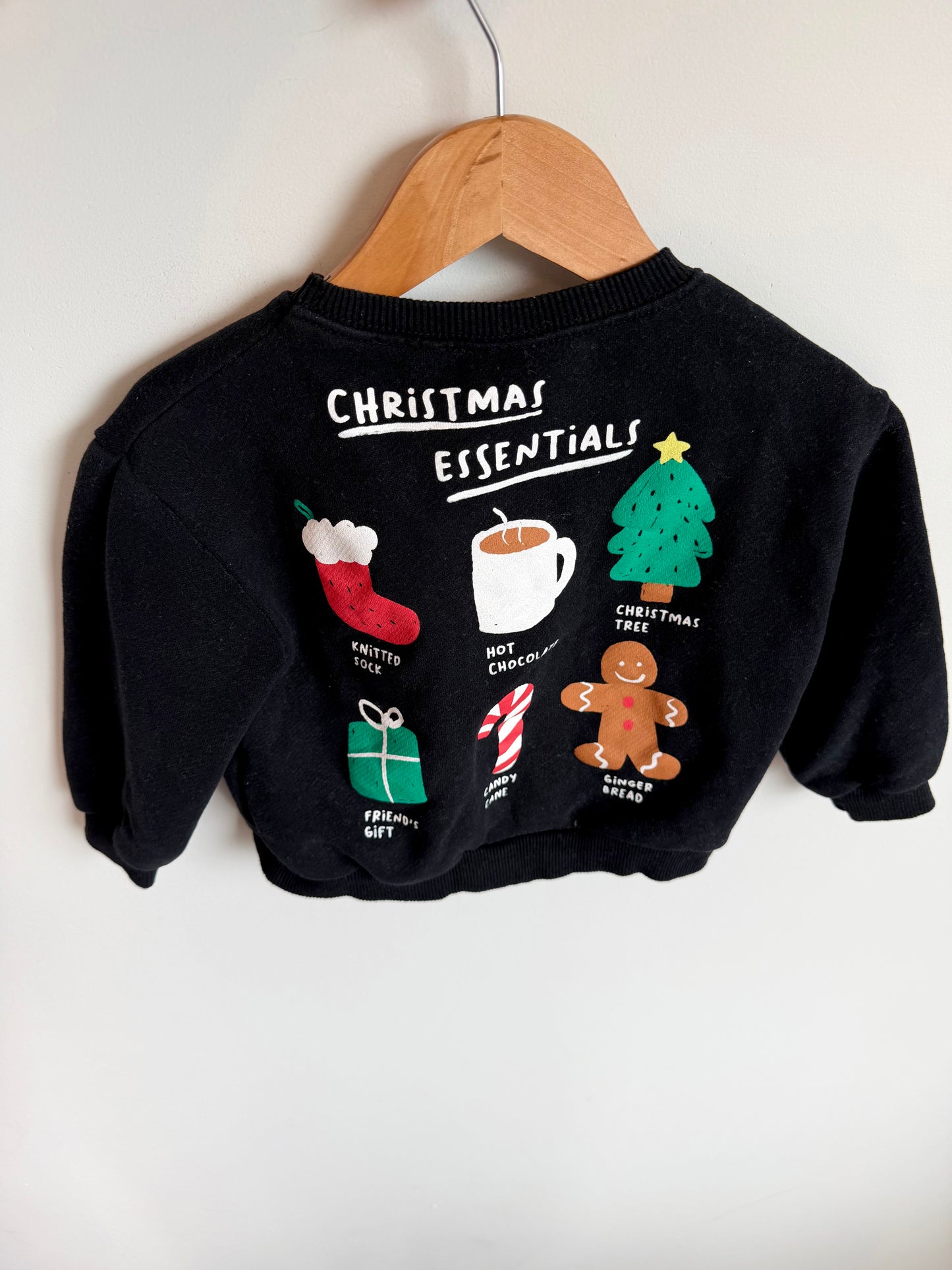 Zara Boxy Christmas Essentials Crewneck / 18m
