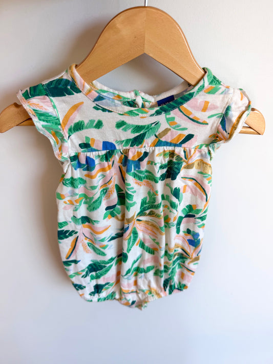 Palm Tree Bubble Romper / 12-18m