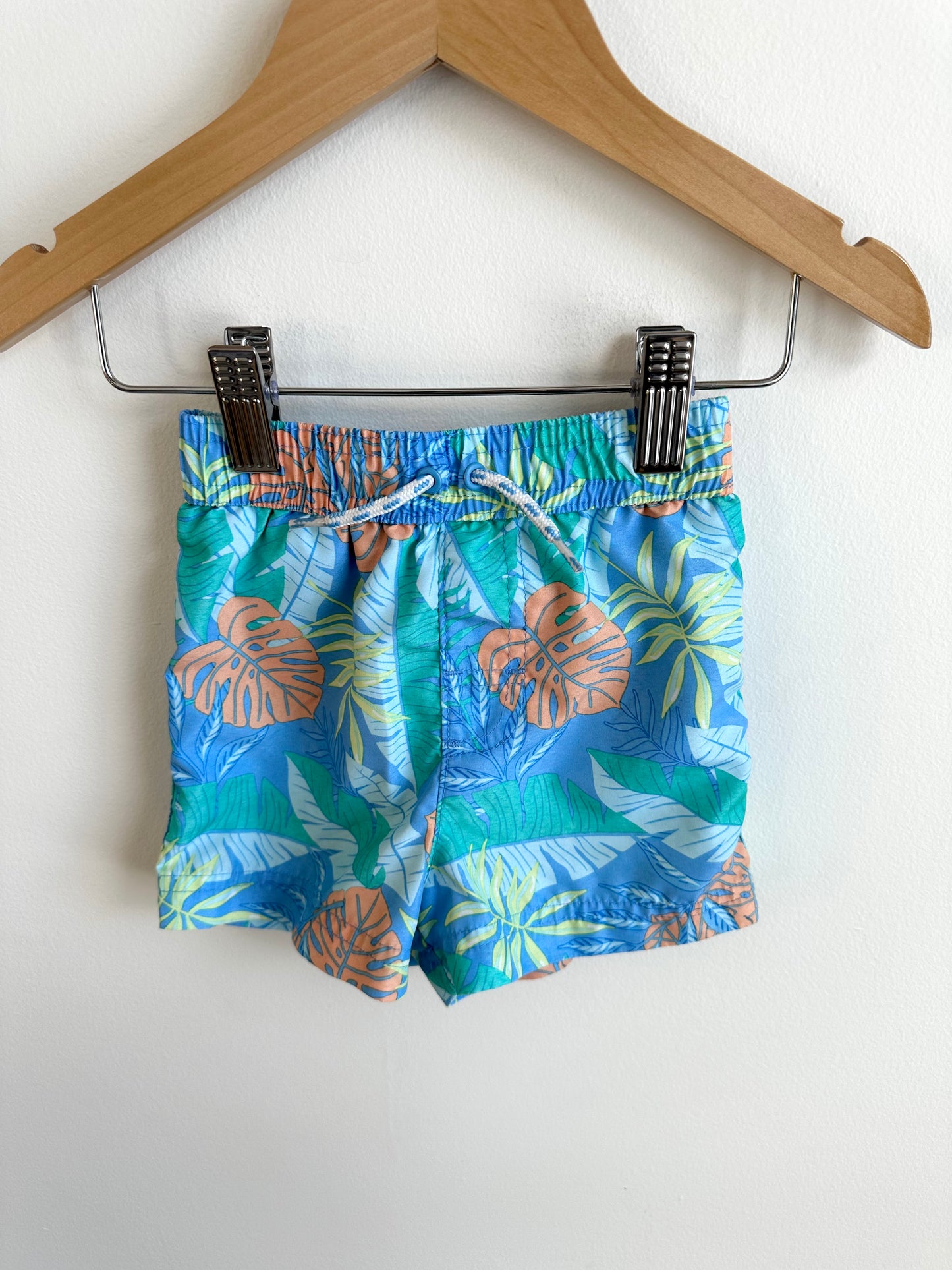 Blue Leaf Swim Shorts / 6-12m