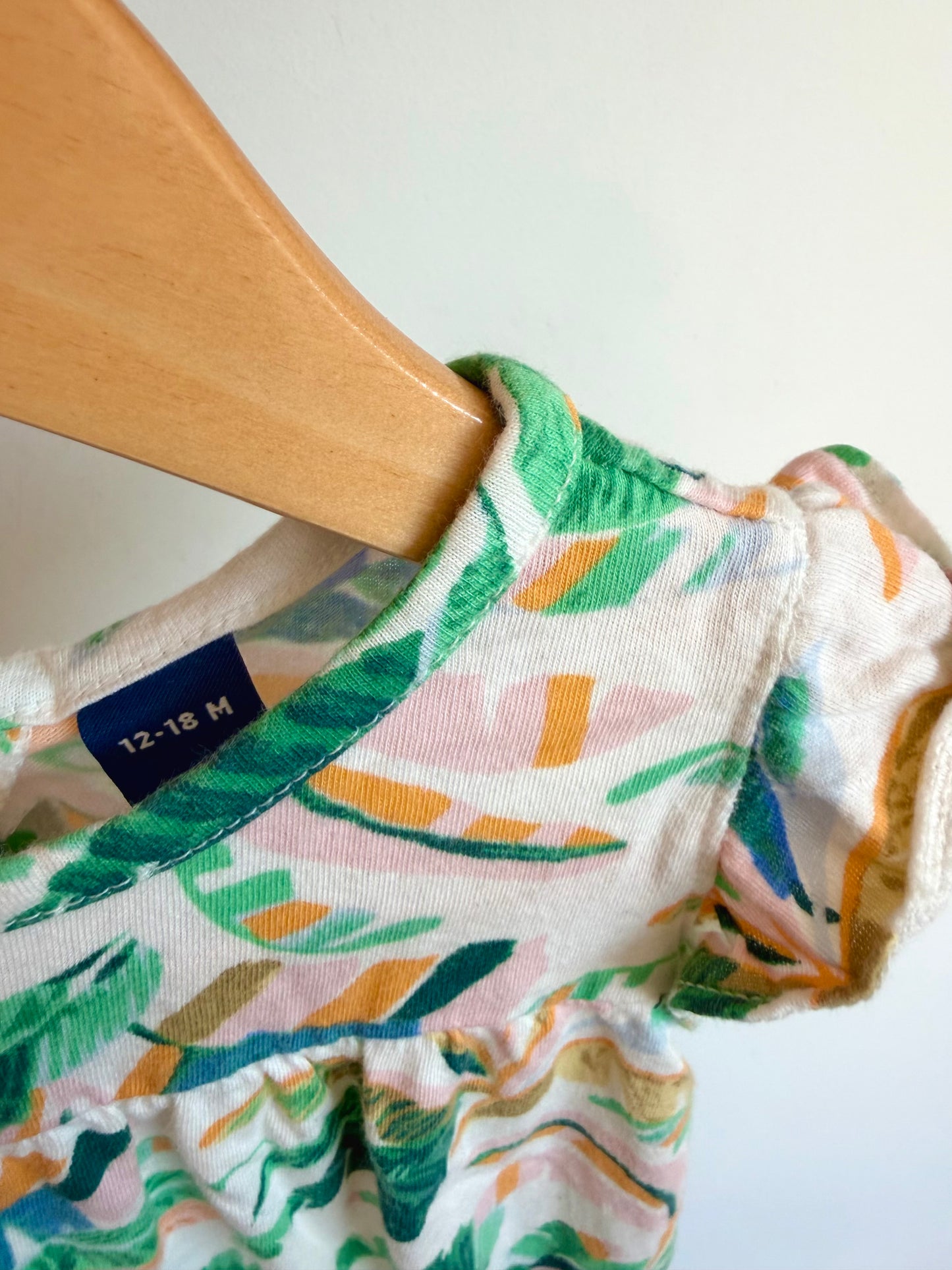 Palm Tree Bubble Romper / 12-18m
