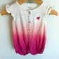 Ombre Pink White Romper / 12m