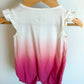 Ombre Pink White Romper / 12m