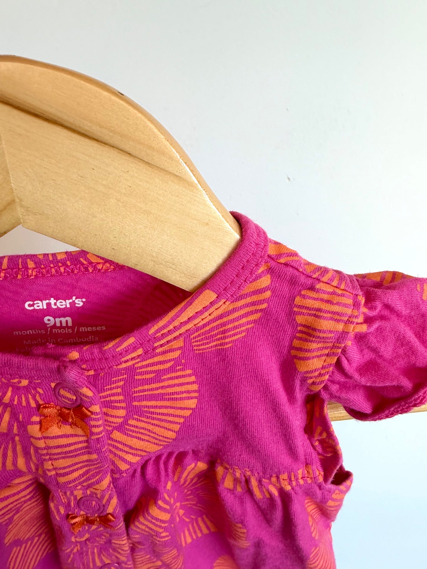 Fuchsia Floral Romper / 9m