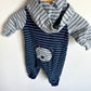 Bear Bottom Striped Jumpsuit / 3m