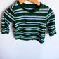 100% Cotton Gap Blue + Green Striped Long Sleeve / 6-12m
