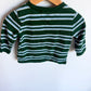 100% Cotton Gap Blue + Green Striped Long Sleeve / 6-12m