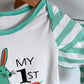 My 1st Easter Jumpsuit + Hat / 3-6m?