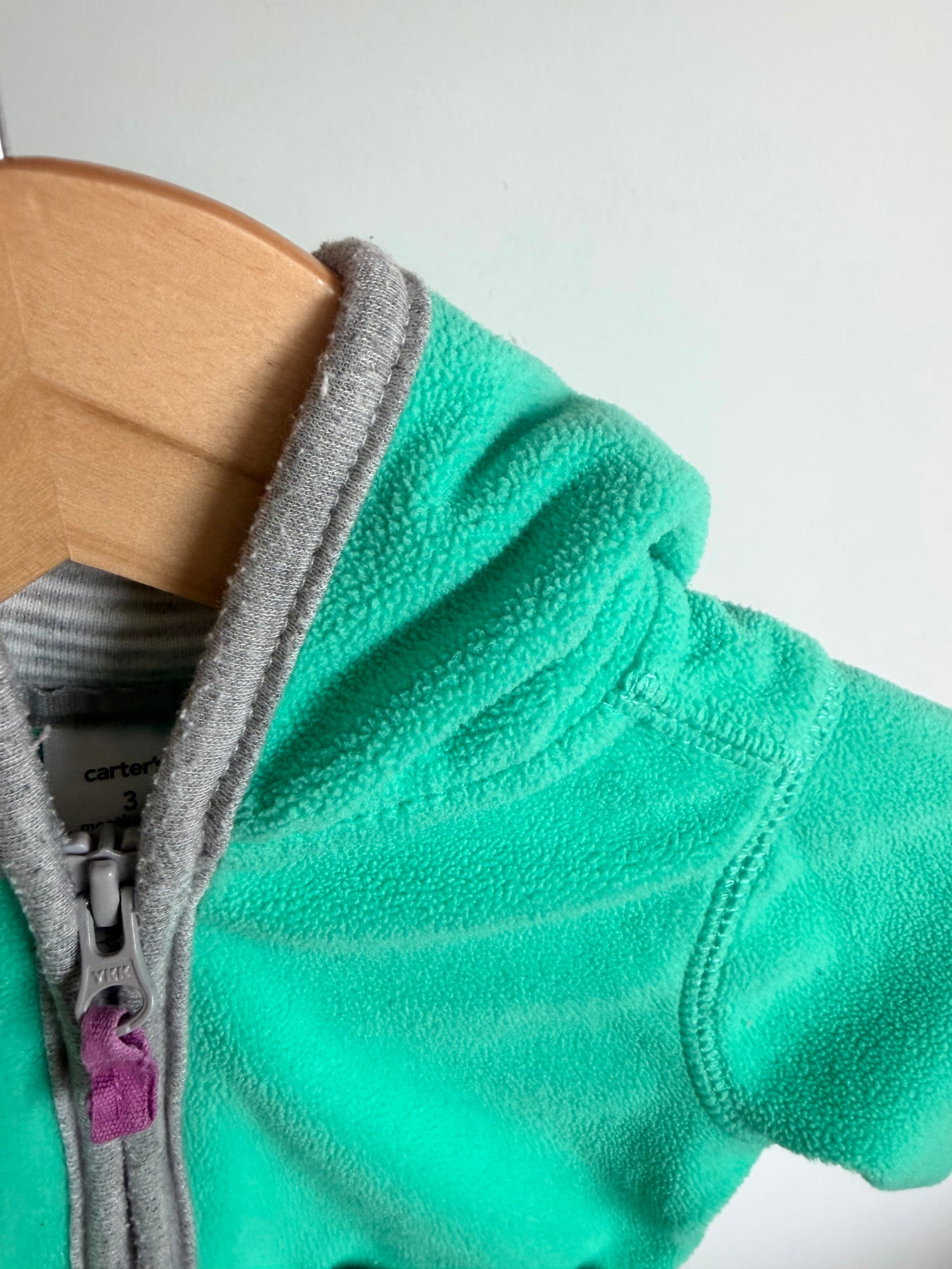 Green Heart Zippered Sweater / 3m