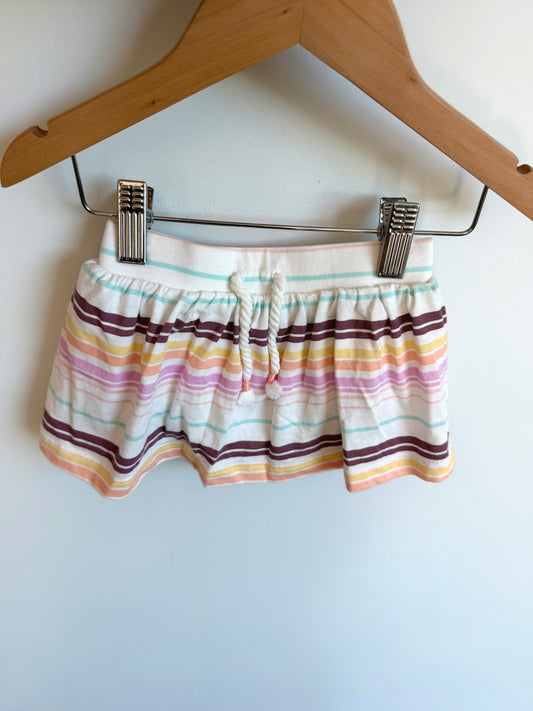Striped Brown + Colored Skirt / 12m