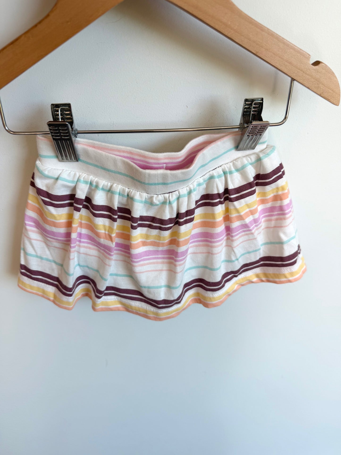 Striped Brown + Colored Skirt / 12m