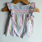 Striped Ruffle Bodysuit Dress / 6-9m