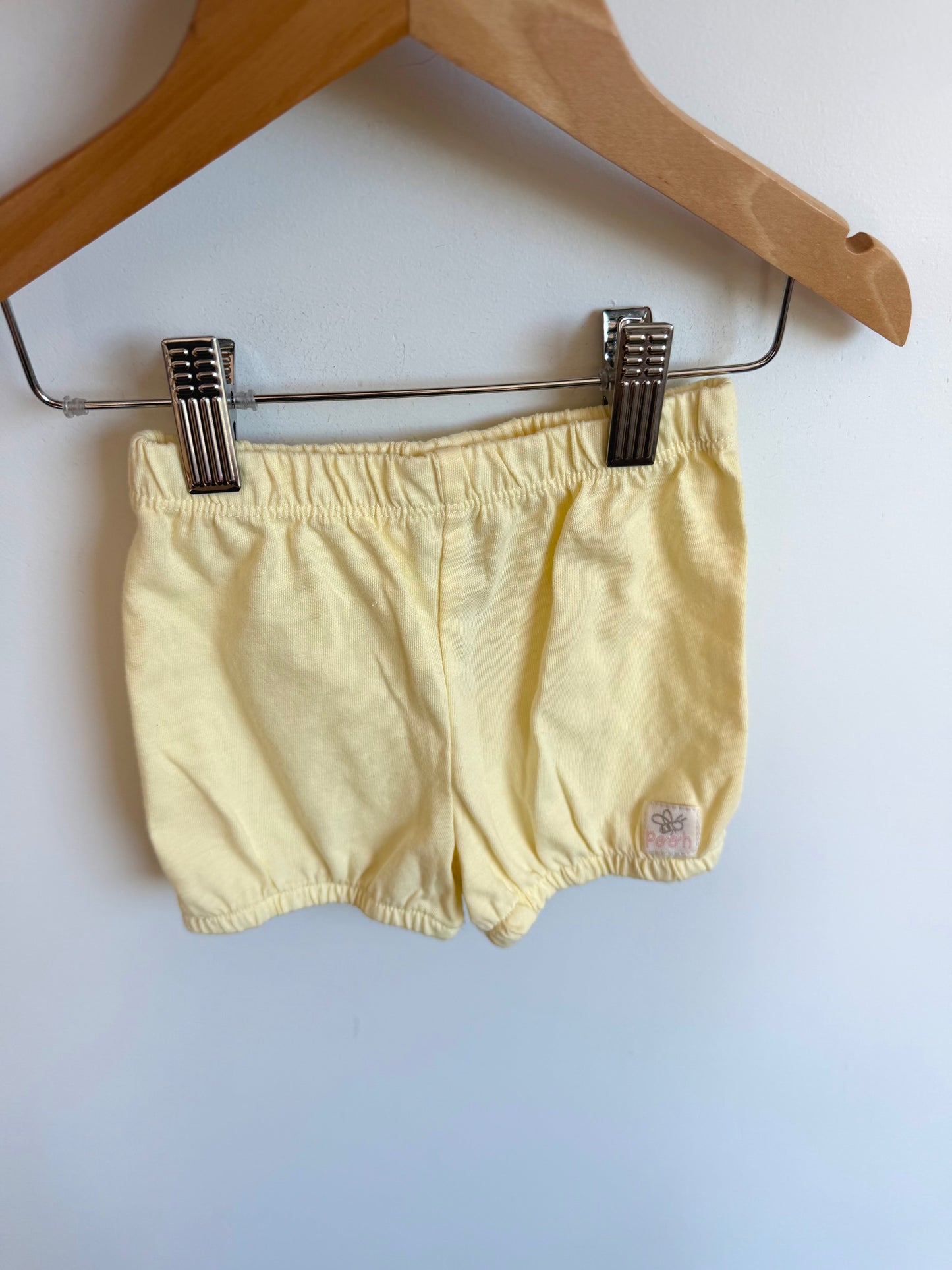 Yellow Pooh Shorts / 12-18m