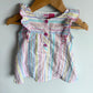Striped Ruffle Bodysuit Dress / 6-9m