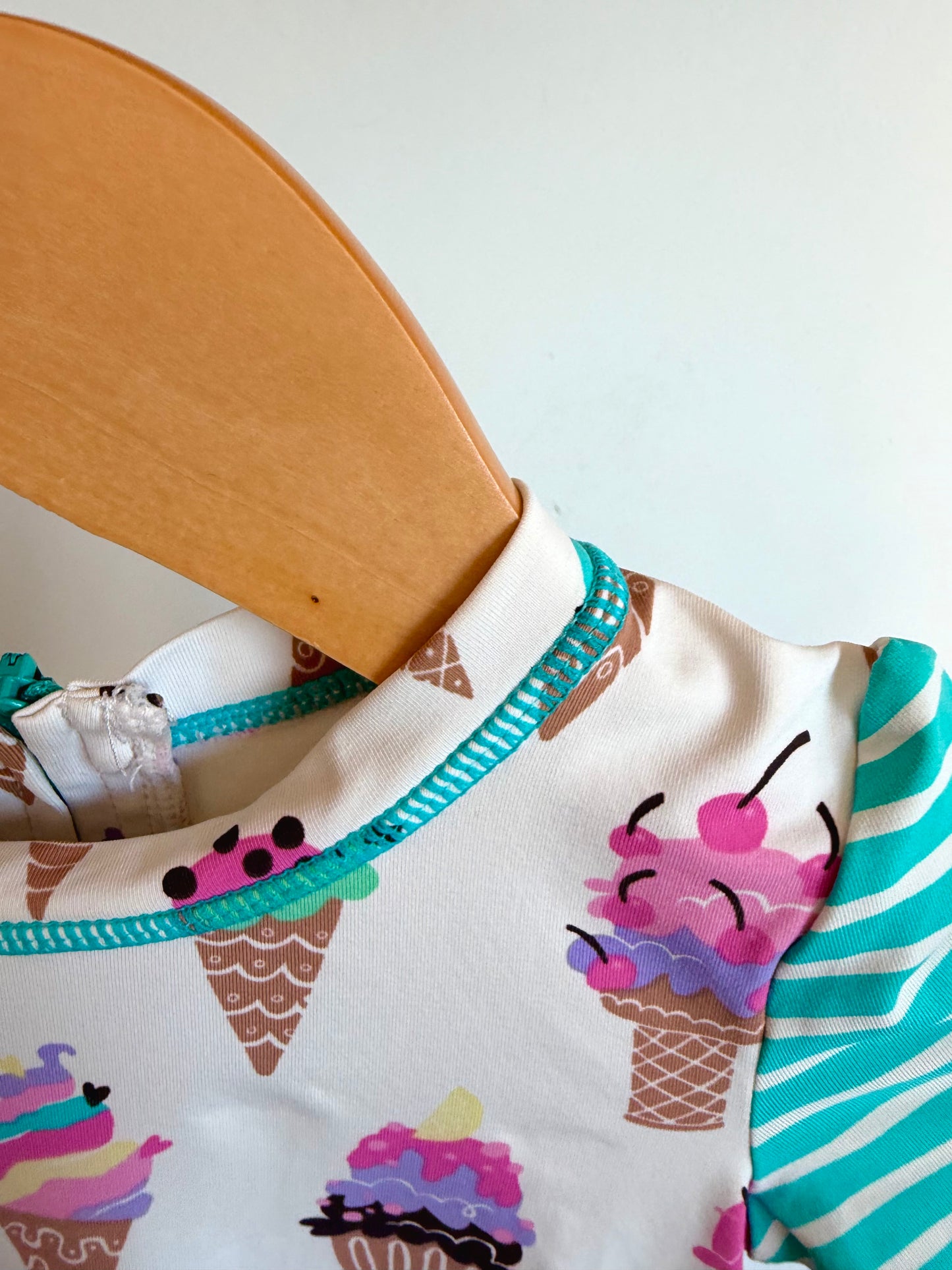 Ice Cream Long Sleeve Swim Suit / 6-12m