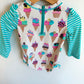 Ice Cream Long Sleeve Swim Suit / 6-12m