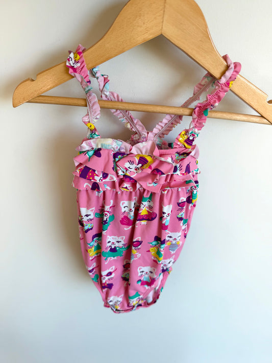 Hatley Cat Pink Swim Suit / 3-6m