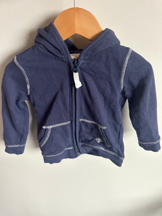 Burt's Bees Blue 100% Organic Cotton Hoodie / 12m