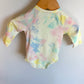 Pastel Tie Dye Long Sleeve Swim Suit / 3-6m
