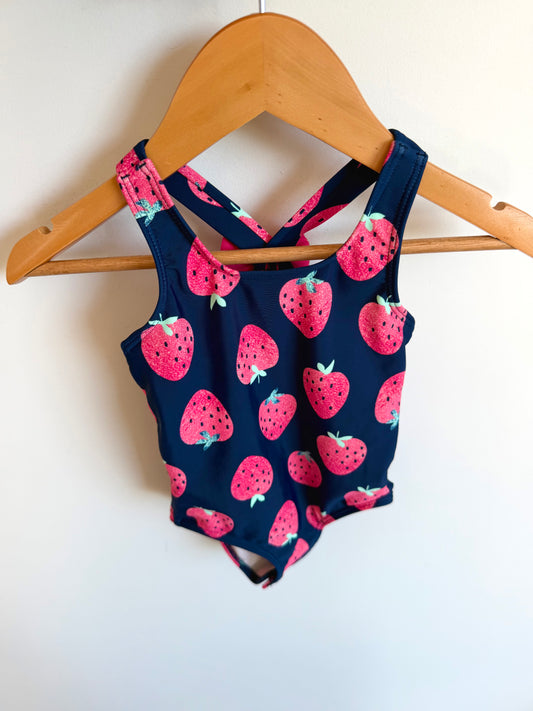 Strawberry Navy Swimsuit / 12m