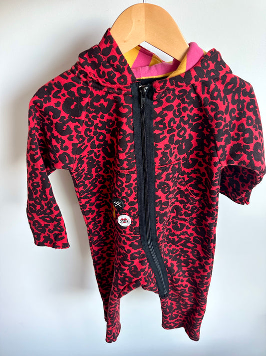 Red Animal Print Jumpsuit / 6-12m