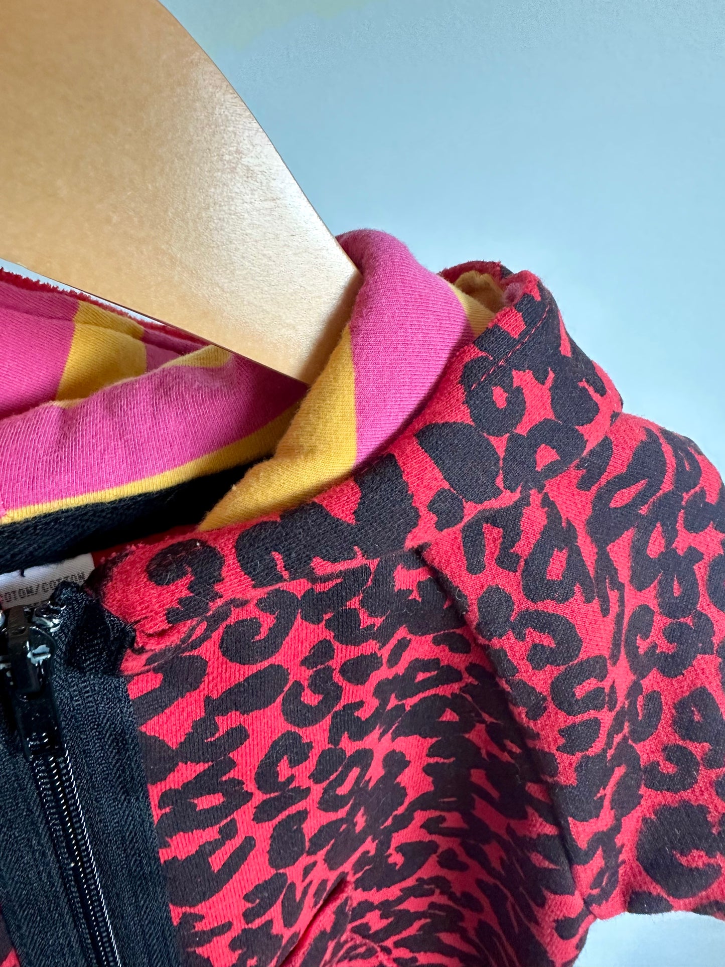 Red Animal Print Jumpsuit / 6-12m