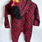 Red Animal Print Jumpsuit / 6-12m