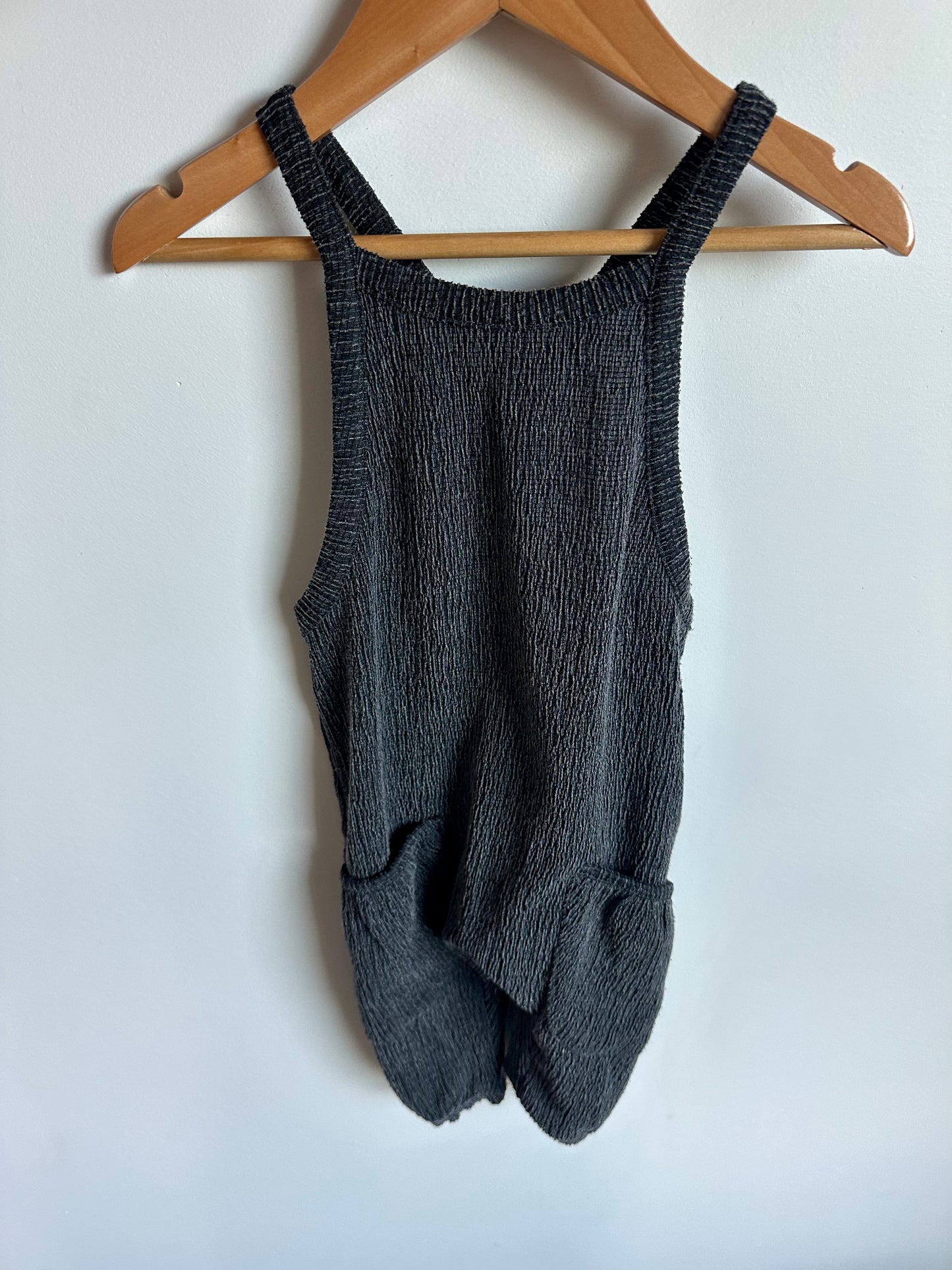Charcoal Pockets Overall / 9-12m