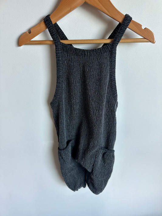 Charcoal Pockets Overall / 9-12m