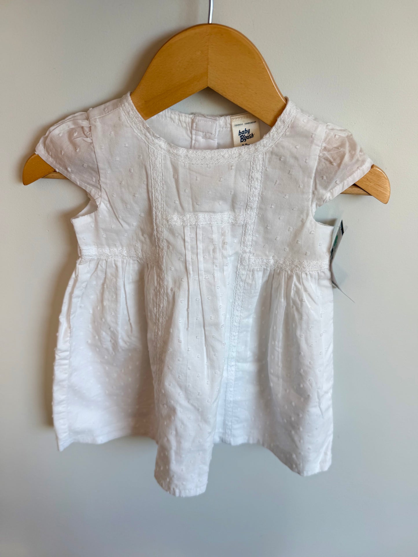 White Lace Detail Dress (With tags) / 12m