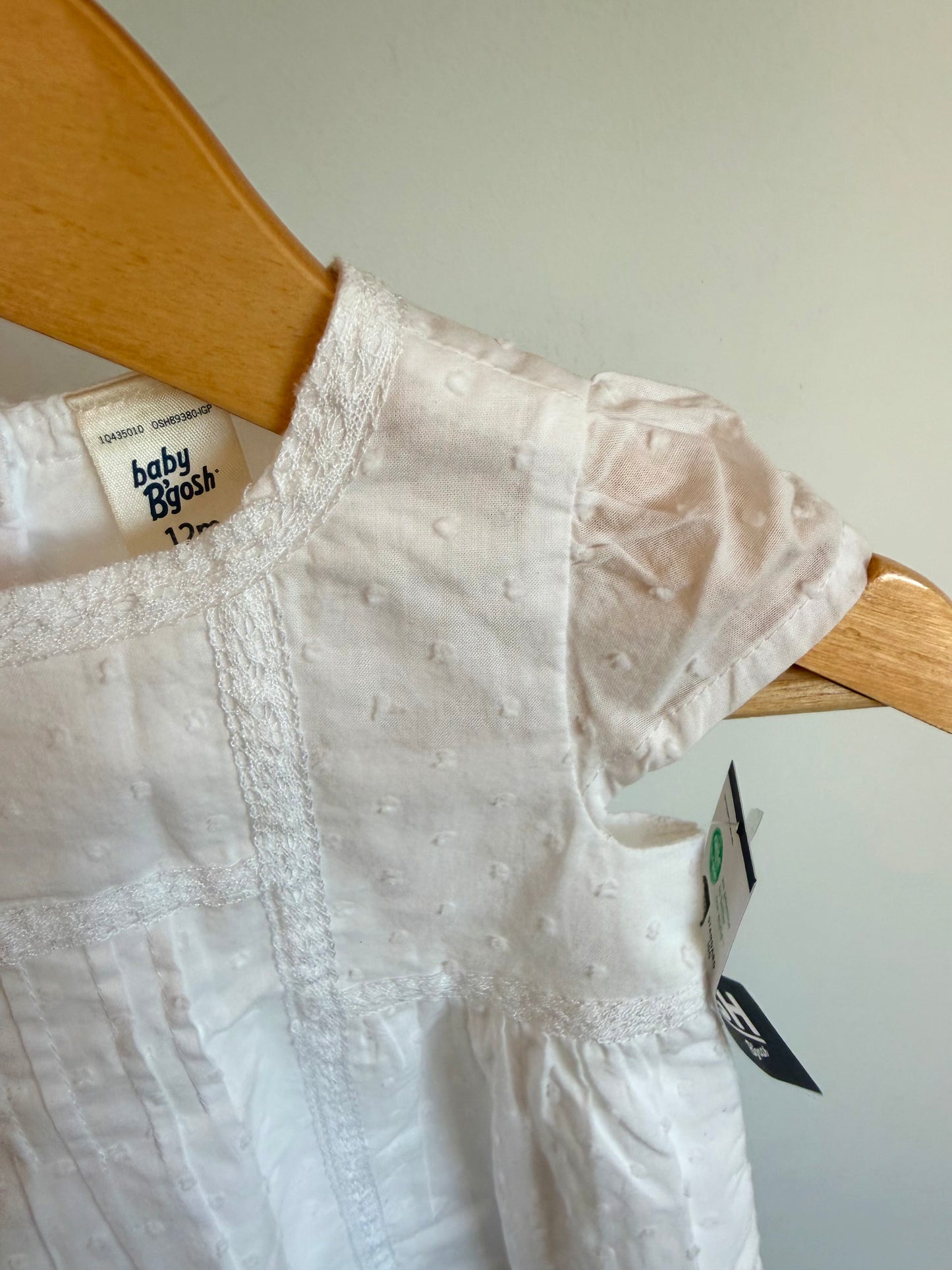 White Lace Detail Dress (With tags) / 12m