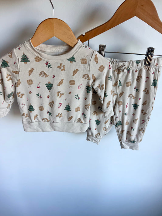 PurelySoft Festive Tan PJ Set / 6m