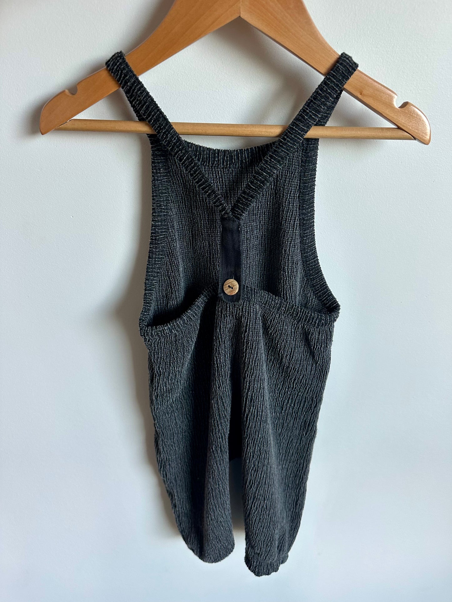 Charcoal Pockets Overall / 9-12m