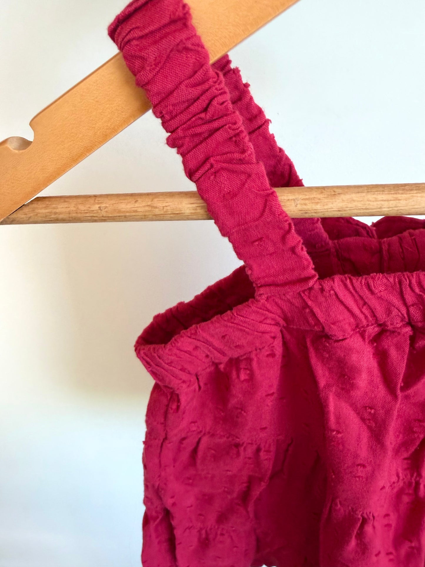 Red Dot Texture Dress / 12-18m