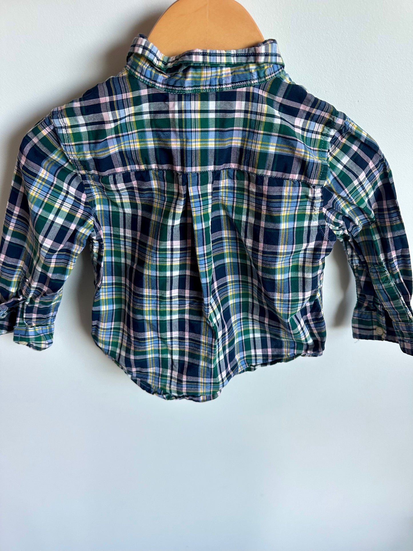 Ralph Lauren Plaid Button Up Top / 18m