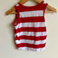 Red + White Striped Tank / 2T