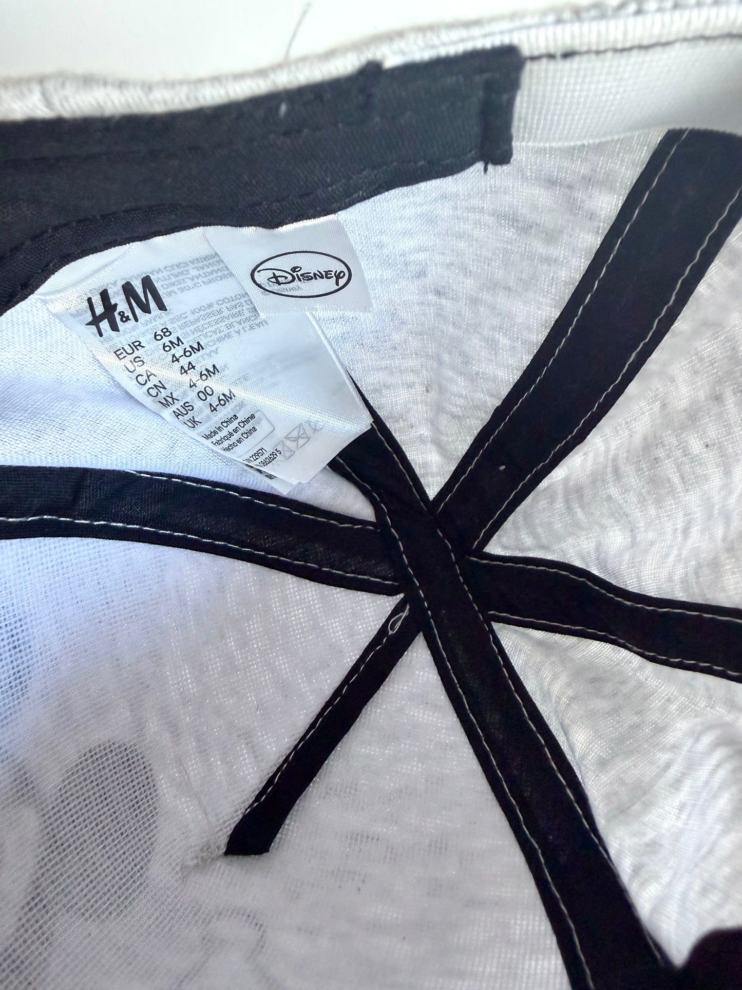 H&M Grey Elastic Mickey Cap / 4-6m