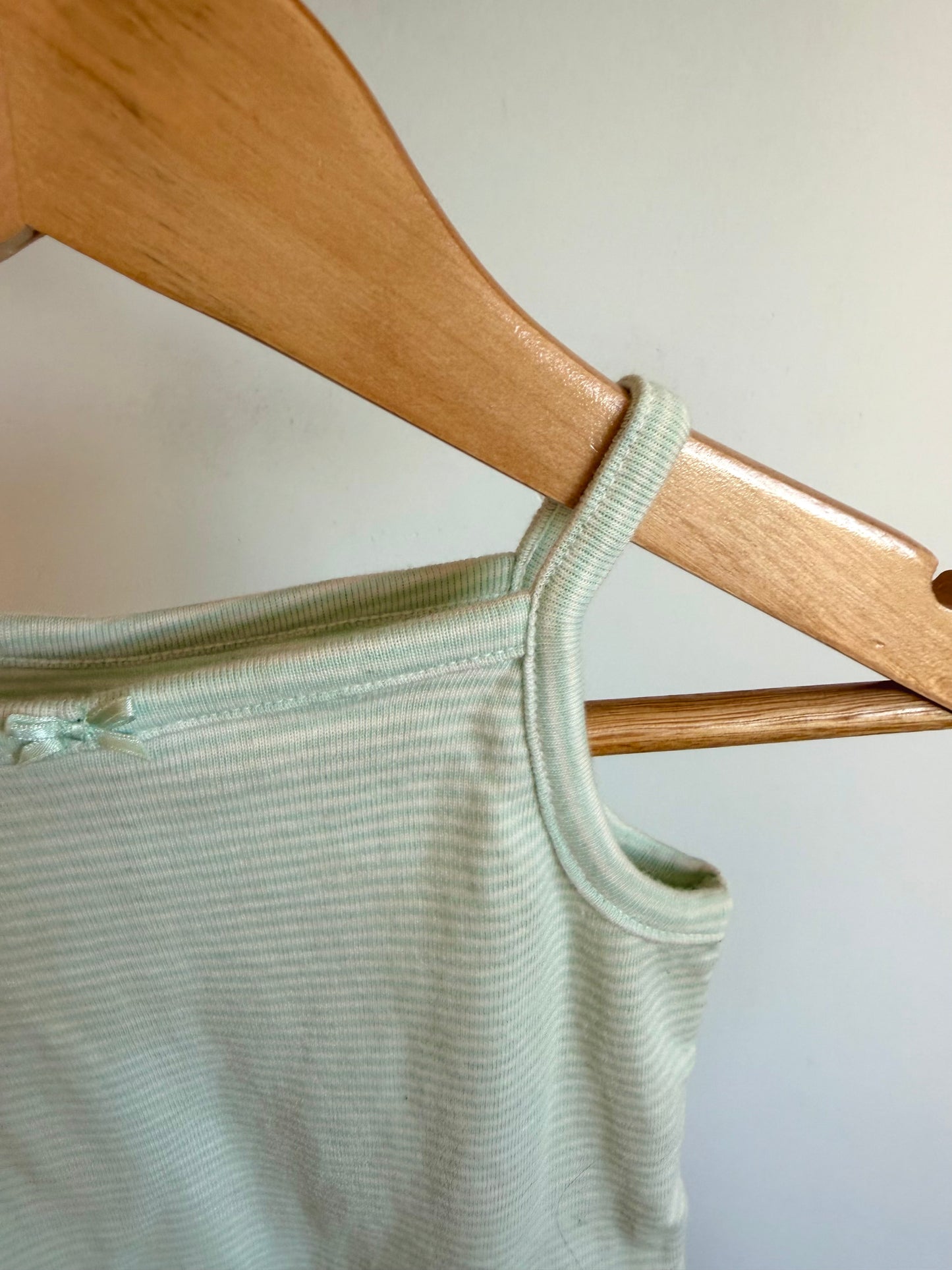 Pistachio Green Striped Top / 12m