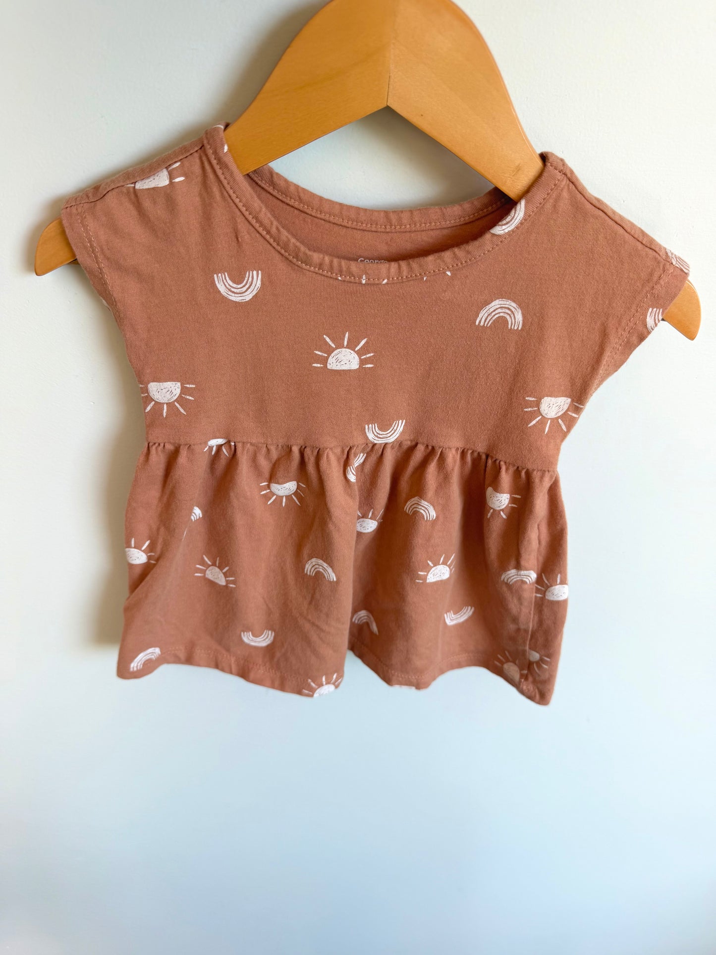 Tan Rainbow Sun Tunic Top / 6-12m