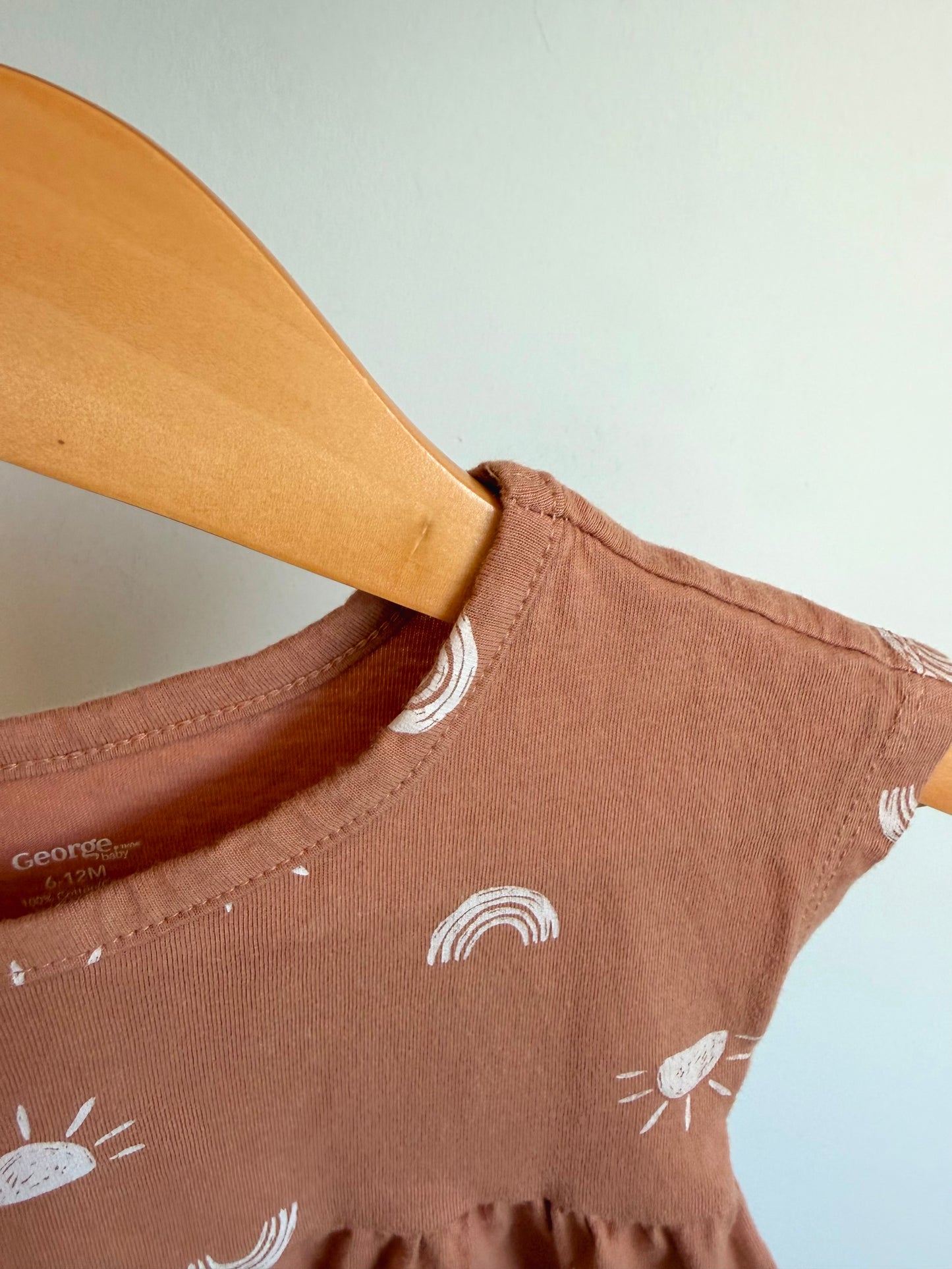 Tan Rainbow Sun Tunic Top / 6-12m