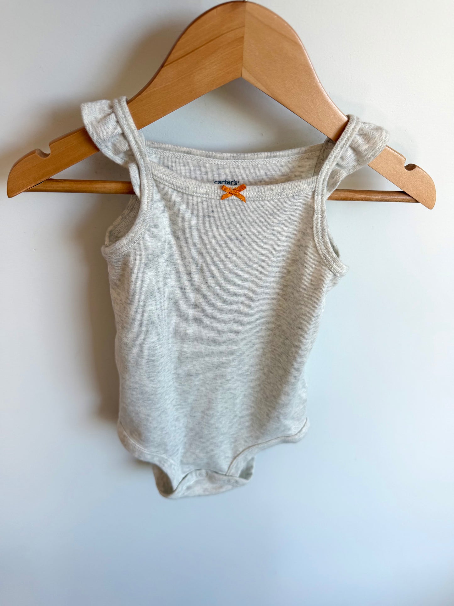 Grey Bow Bodysuit / 12m