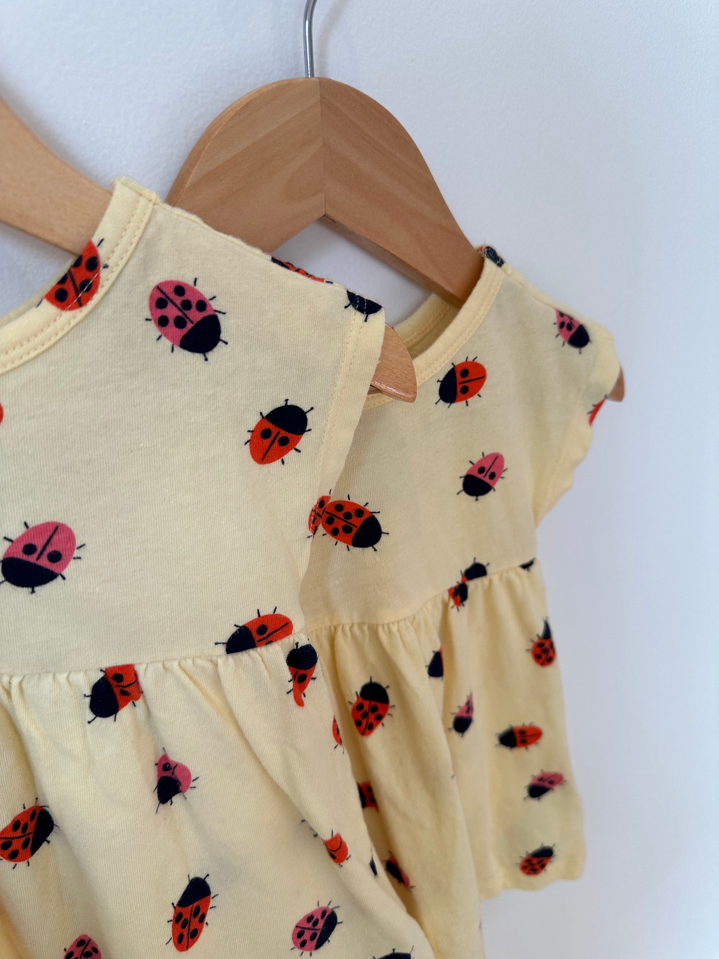 Yellow Ladybug Dress / 0-3m