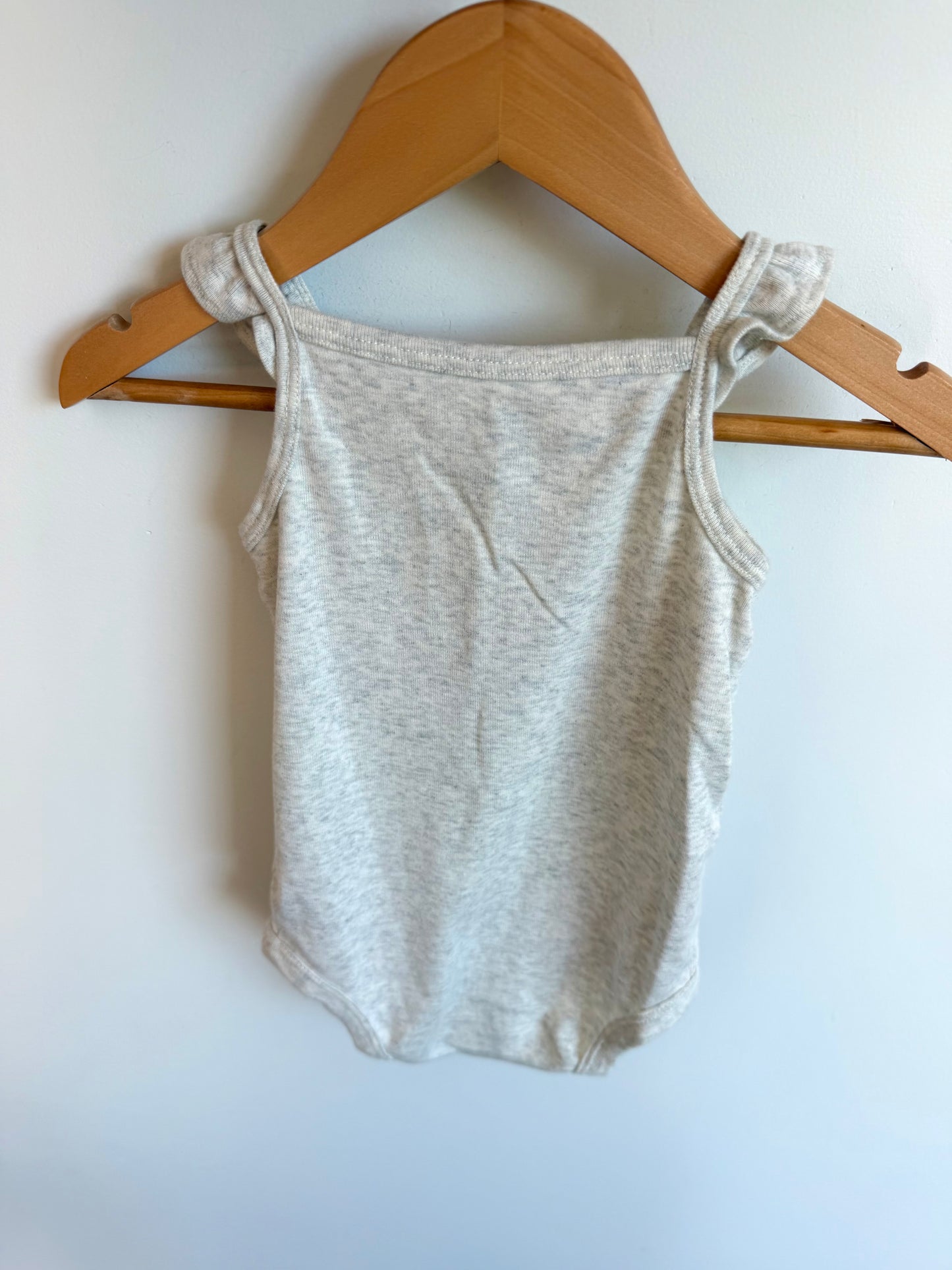 Grey Bow Bodysuit / 12m