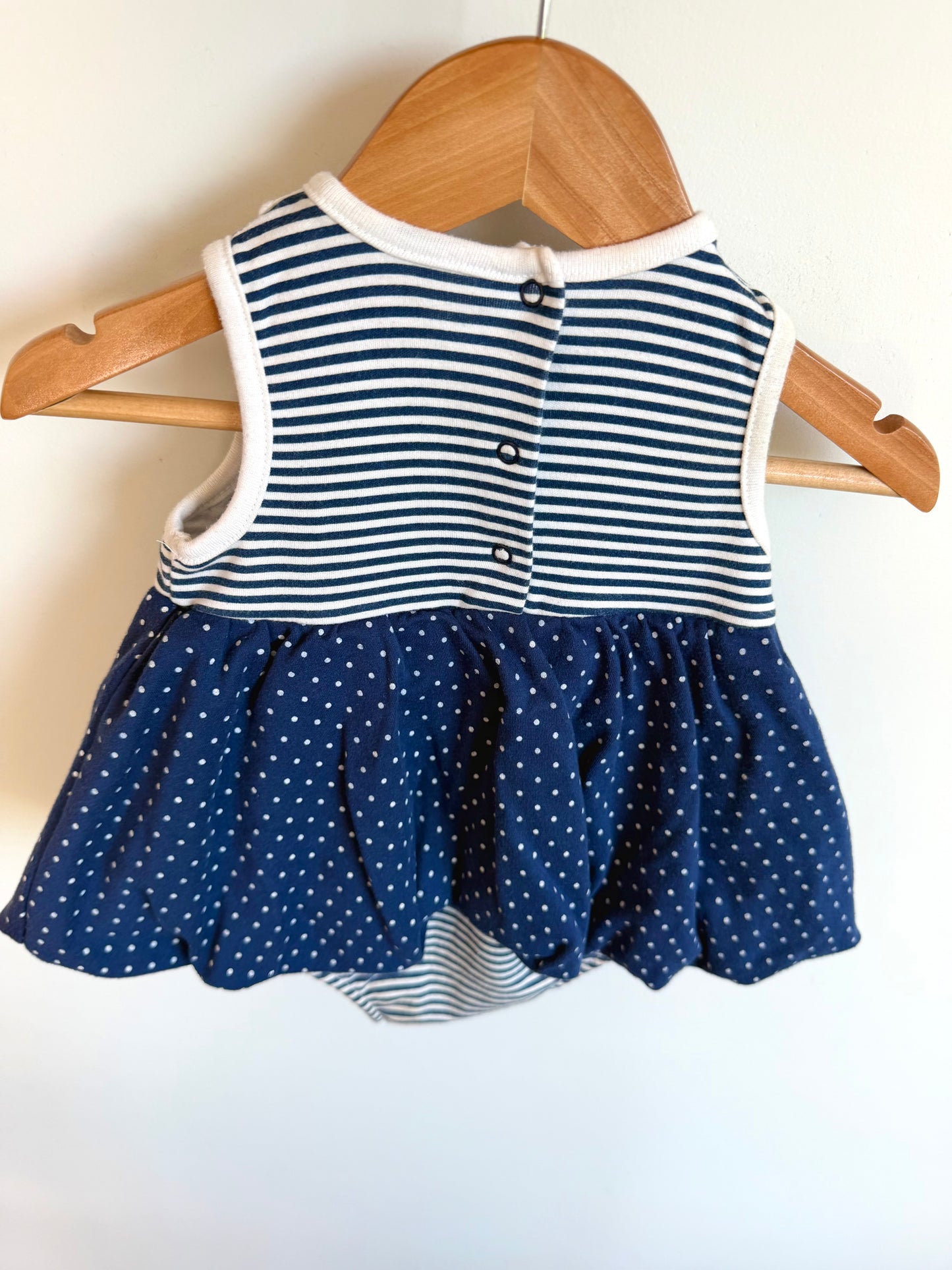 Daisy Striped Dotted Bodysuit / 9m