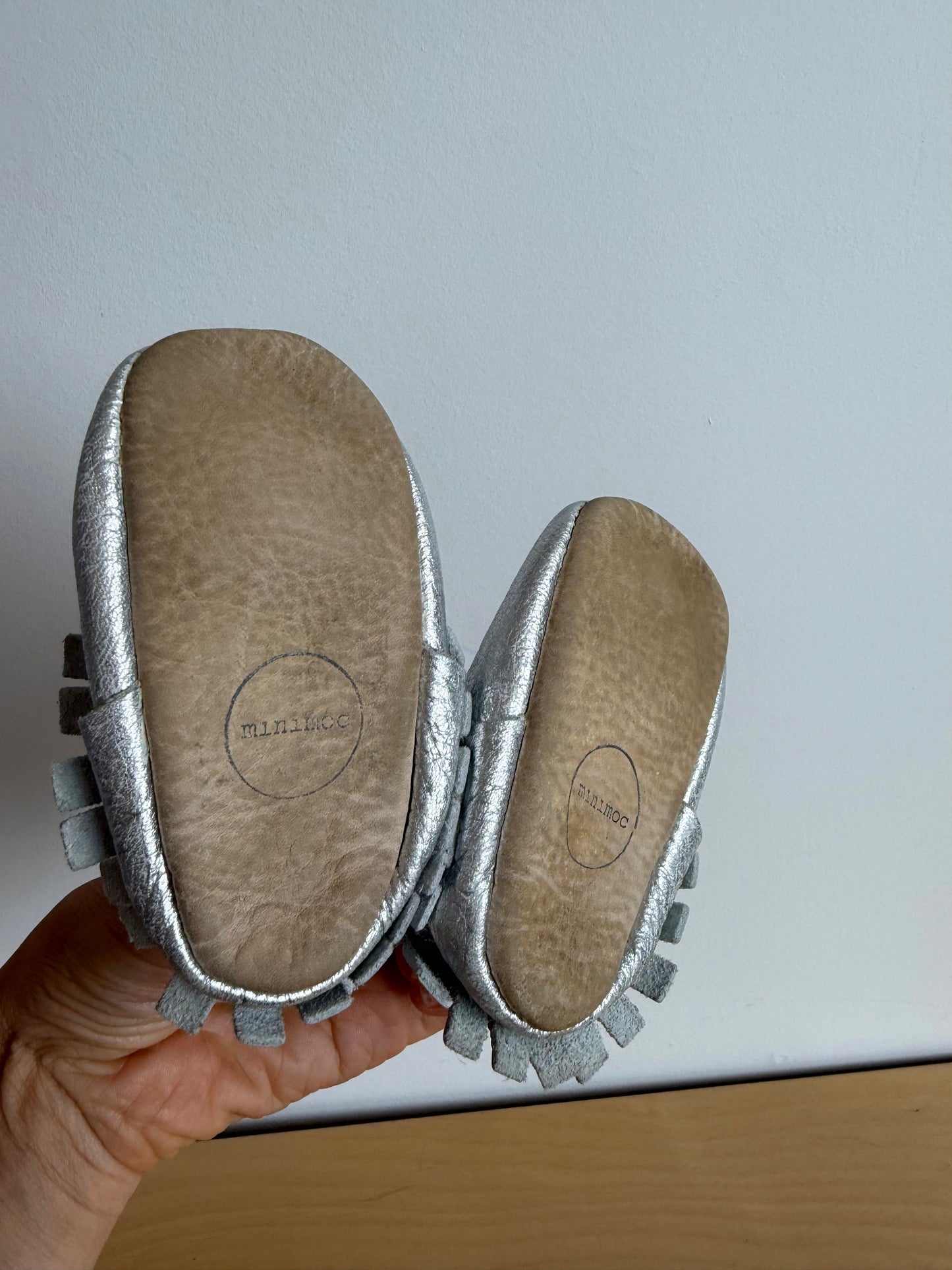 Silver Soft Sole Shoes / Size 3 Infant?