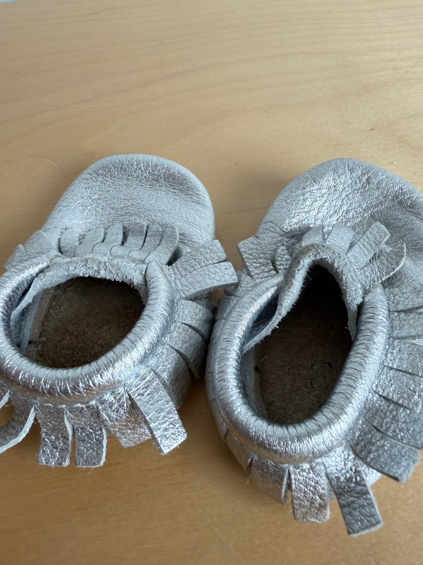 Silver Soft Sole Shoes / Size 3 Infant?