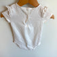 White Eyelet Bodysuit / 12m