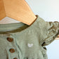 Sage Heart Bodysuit Dress / 9m