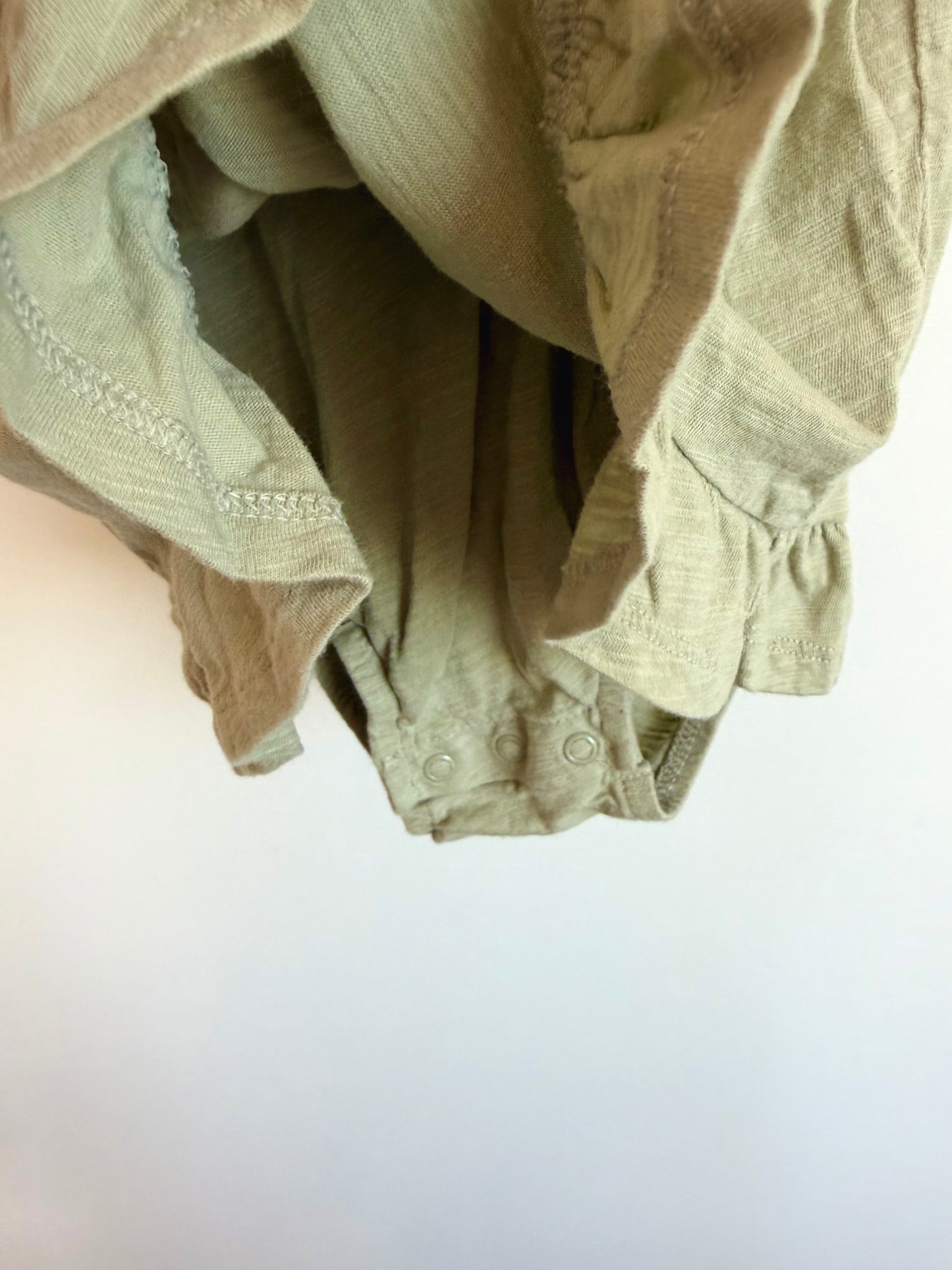 Sage Heart Bodysuit Dress / 9m