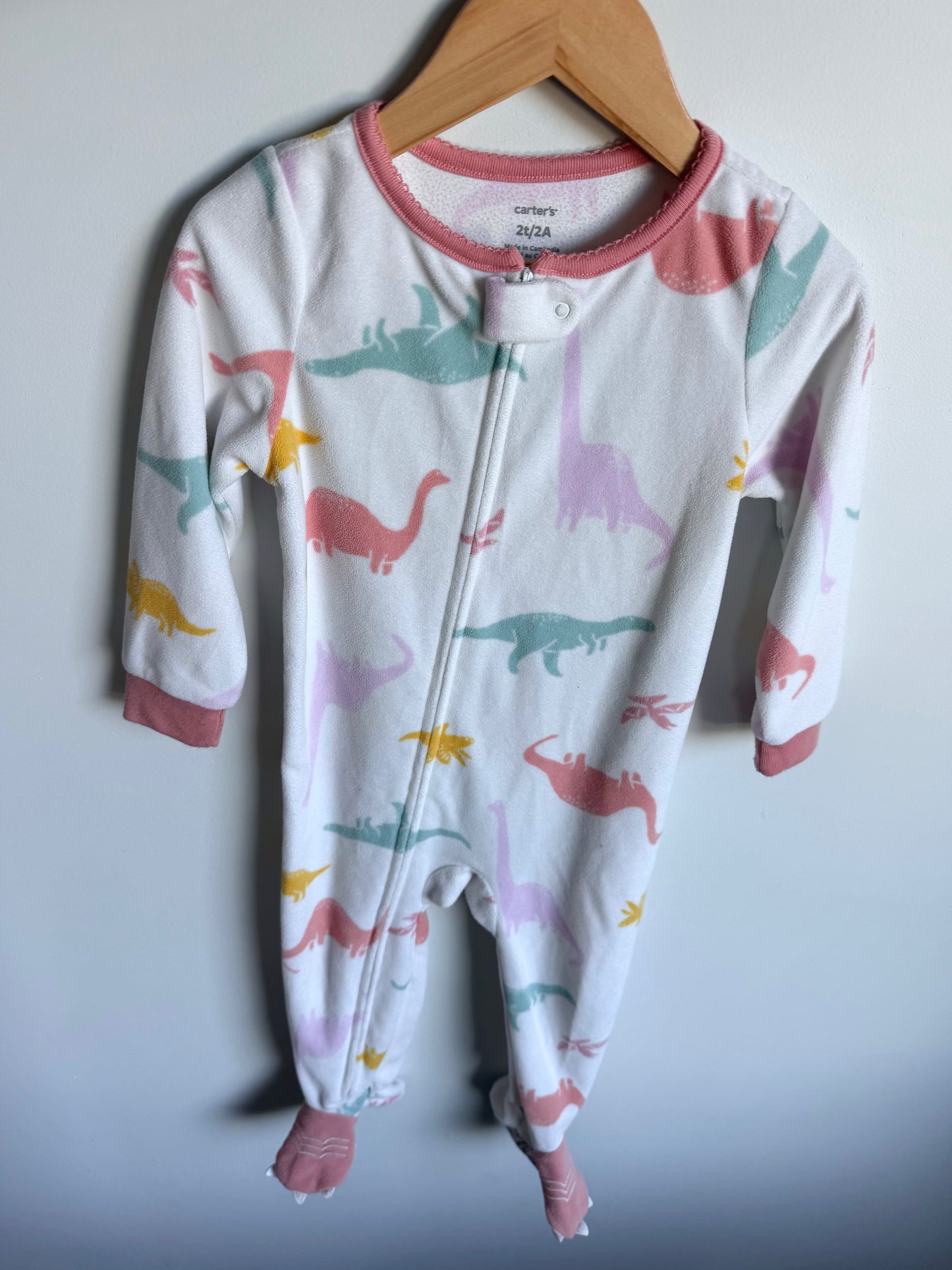 Dino Pink Trim Sleeper / 2T