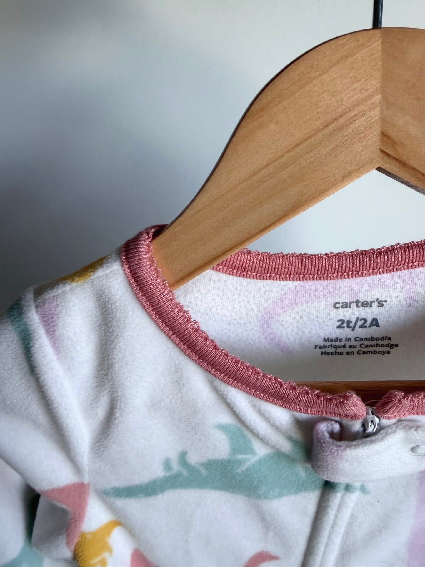 Dino Pink Trim Sleeper / 2T